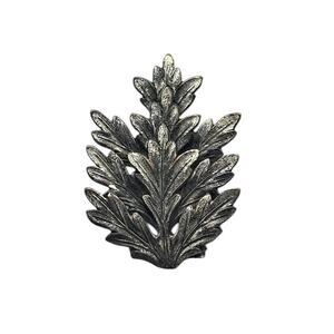Vintage Silver-Tone Oak Leaf Fur / Dress Clip – Art Deco Era